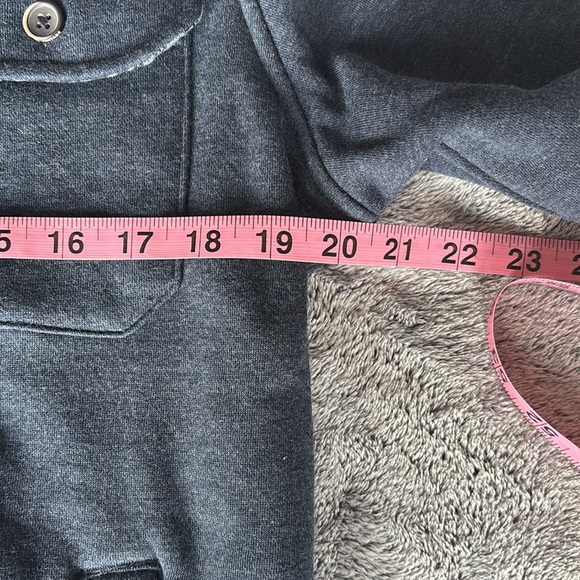 Taylor Vintage PUREtec cool® Sherpa Fleece Shirt Jacket in Navy Heather Sz S NWT - Picture 8 of 9